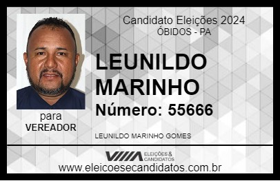 Candidato LEUNILDO MARINHO 2024 - ÓBIDOS - Eleições