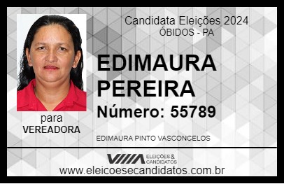 Candidato EDIMAURA PEREIRA 2024 - ÓBIDOS - Eleições