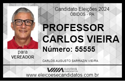 Candidato PROFESSOR CARLOS VIEIRA 2024 - ÓBIDOS - Eleições