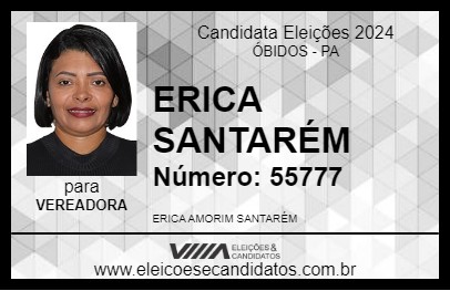 Candidato ERICA SANTARÉM 2024 - ÓBIDOS - Eleições