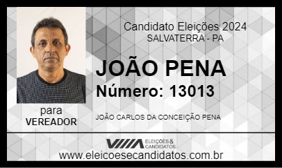 Candidato JOÃO PENA 2024 - SALVATERRA - Eleições