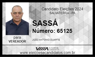 Candidato SASSÁ 2024 - SALVATERRA - Eleições