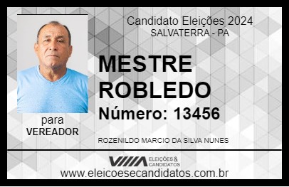 Candidato MESTRE ROBLEDO 2024 - SALVATERRA - Eleições