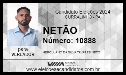 Candidato NETÃO 2024 - CURRALINHO - Eleições