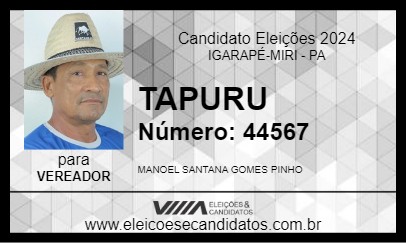 Candidato TAPURU 2024 - IGARAPÉ-MIRI - Eleições