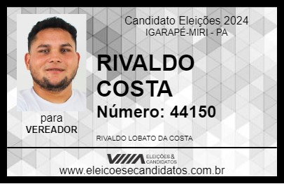 Candidato RIVALDO COSTA 2024 - IGARAPÉ-MIRI - Eleições