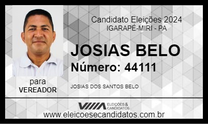 Candidato JOSIAS BELO 2024 - IGARAPÉ-MIRI - Eleições