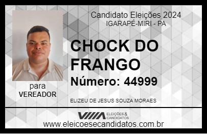 Candidato THOCK DO FRANGO 2024 - IGARAPÉ-MIRI - Eleições