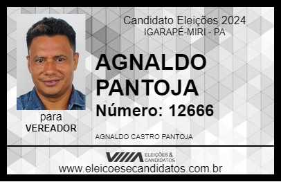 Candidato AGNALDO PANTOJA 2024 - IGARAPÉ-MIRI - Eleições