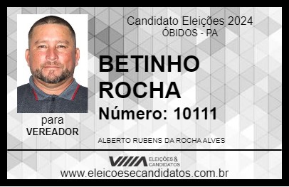 Candidato BETINHO ROCHA 2024 - ÓBIDOS - Eleições