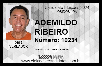 Candidato ADEMILDO RIBEIRO 2024 - ÓBIDOS - Eleições