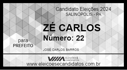 Candidato ZÉ CARLOS 2024 - SALINÓPOLIS - Eleições