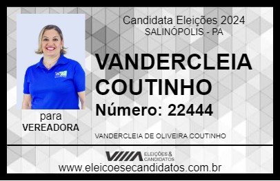 Candidato VANDERCLEIA COUTINHO 2024 - SALINÓPOLIS - Eleições