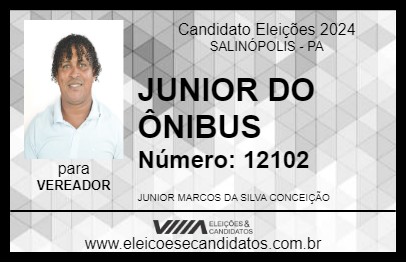 Candidato JUNIOR DO ÔNIBUS 2024 - SALINÓPOLIS - Eleições