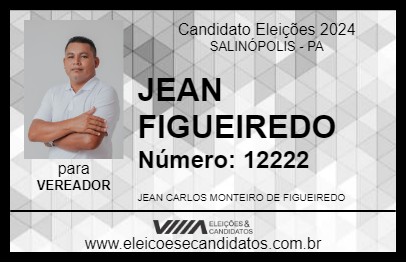 Candidato JEAN FIGUEIREDO 2024 - SALINÓPOLIS - Eleições