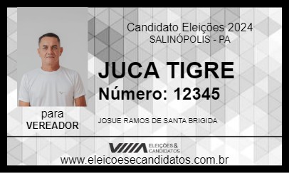 Candidato JUCA TIGRE 2024 - SALINÓPOLIS - Eleições