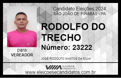 Candidato RODOLFO DO TRECHO 2024 - SÃO JOÃO DE PIRABAS - Eleições