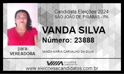 Candidato VANDA SILVA 2024 - SÃO JOÃO DE PIRABAS - Eleições