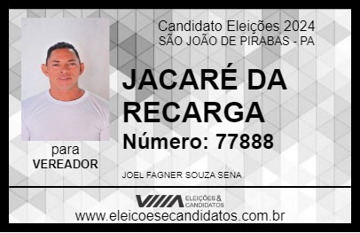 Candidato JACARÉ DA RECARGA 2024 - SÃO JOÃO DE PIRABAS - Eleições