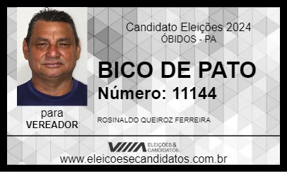 Candidato BICO DE PATO 2024 - ÓBIDOS - Eleições