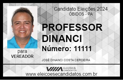 Candidato PROFESSOR DINANCI 2024 - ÓBIDOS - Eleições