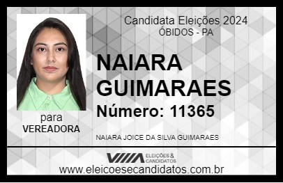 Candidato NAIARA GUIMARAES 2024 - ÓBIDOS - Eleições