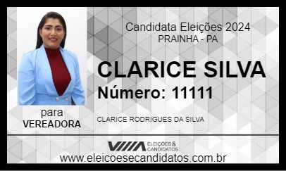 Candidato CLARICE SILVA 2024 - PRAINHA - Eleições