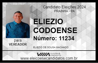 Candidato ELIEZIO CODOENSE 2024 - PRAINHA - Eleições