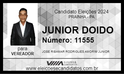 Candidato JÚNIOR AMORIM 2024 - PRAINHA - Eleições