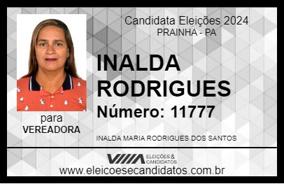 Candidato INALDA RODRIGUES 2024 - PRAINHA - Eleições