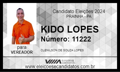 Candidato KIDO LOPES 2024 - PRAINHA - Eleições