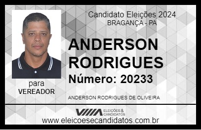 Candidato ANDERSON RODRIGUES 2024 - BRAGANÇA - Eleições