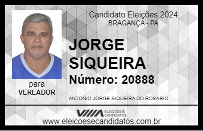 Candidato JORGE SIQUEIRA 2024 - BRAGANÇA - Eleições