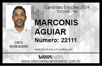 Candidato MARCONIS AGUIAR 2024 - TUCUMÃ - Eleições