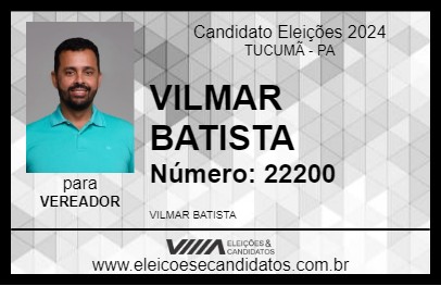 Candidato VILMAR BATISTA 2024 - TUCUMÃ - Eleições