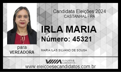 Candidato IRLA MARIA 2024 - CASTANHAL - Eleições