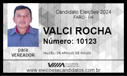 Candidato VALCI ROCHA 2024 - FARO - Eleições