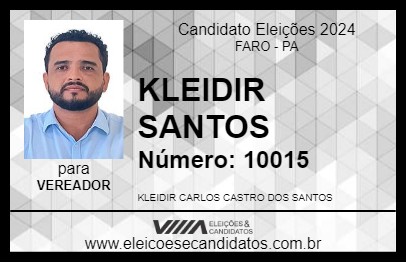 Candidato KLEIDIR SANTOS 2024 - FARO - Eleições