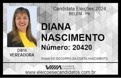 Candidato DIANA NASCIMENTO 2024 - BELÉM - Eleições