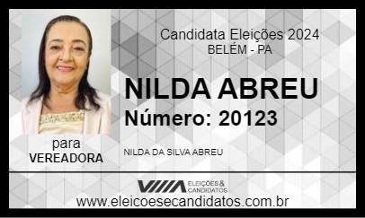 Candidato NILDA ABREU 2024 - BELÉM - Eleições