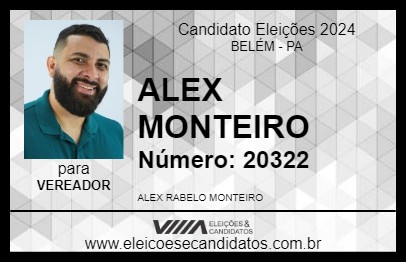 Candidato ALEX MONTEIRO 2024 - BELÉM - Eleições