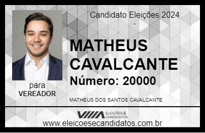 Candidato MATHEUS CAVALCANTE 2024 - BELÉM - Eleições