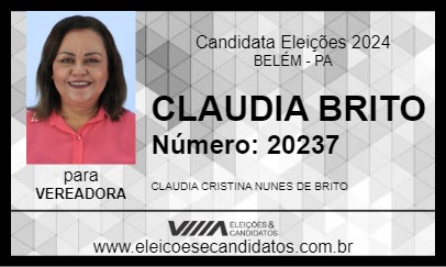 Candidato CLAUDIA BRITO 2024 - BELÉM - Eleições