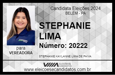 Candidato STEPHANIE LIMA 2024 - BELÉM - Eleições