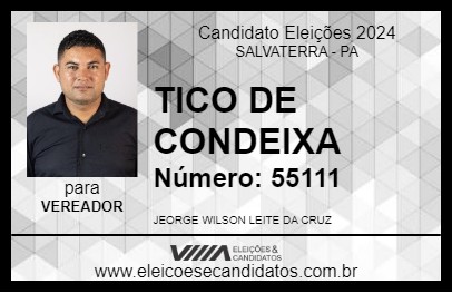 Candidato TICO DE CONDEIXA 2024 - SALVATERRA - Eleições