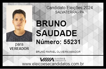 Candidato BRUNO SAUDADE 2024 - SALVATERRA - Eleições