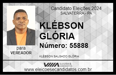 Candidato KLÉBSON GLÓRIA 2024 - SALVATERRA - Eleições