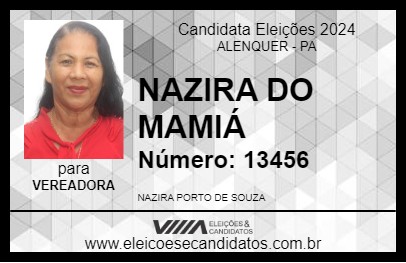 Candidato NAZIRA DO MAMIÁ 2024 - ALENQUER - Eleições