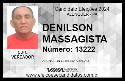 Candidato DENILSON MASSAGISTA 2024 - ALENQUER - Eleições