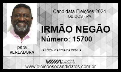 Candidato IRMÃO NEGÃO 2024 - ÓBIDOS - Eleições